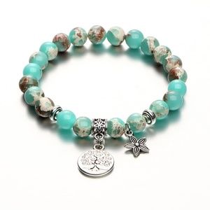 Tree of Life Yoga Bead Stretch Bracelet